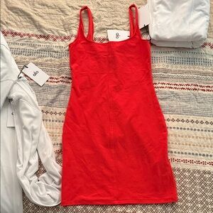 ALO Yoga Vibrant Red Mini Dress